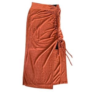 {Spring Haze|} Midi High Leg Slit Skirt